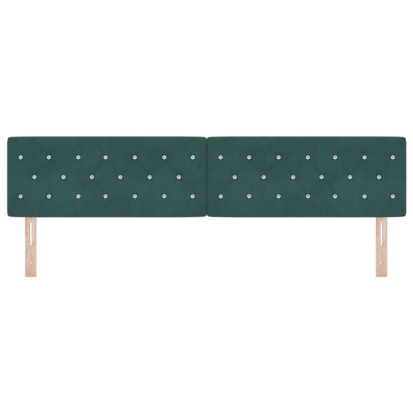 vidaXL Headboard with Headboard Dark Green 200 cm Faux Leather