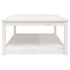 vidaXL Garden Table White 121x82.5x45 cm Solid Wood Pine