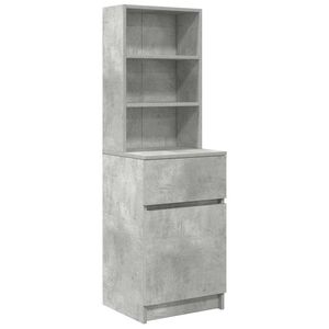 vidaXL Bedside Cabinet Concrete Grey 39x35x125 cm Engineered Wood