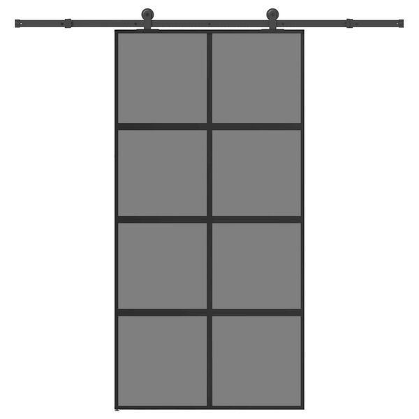 vidaXL Sliding Door with Hardware Set 102.5x205 cm Tempered Glass and Aluminium