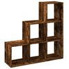 vidaXL Room Divider Bookcase 3-Tier Smoked Oak 99x29x99 cm Engineered Wood