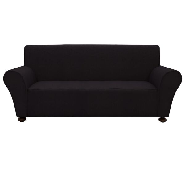 vidaXL Stretch Couch Slipcover Black Polyester Jersey
