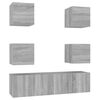 vidaXL 6 Piece TV Cabinet Set Grey Sonoma Engineered Wood