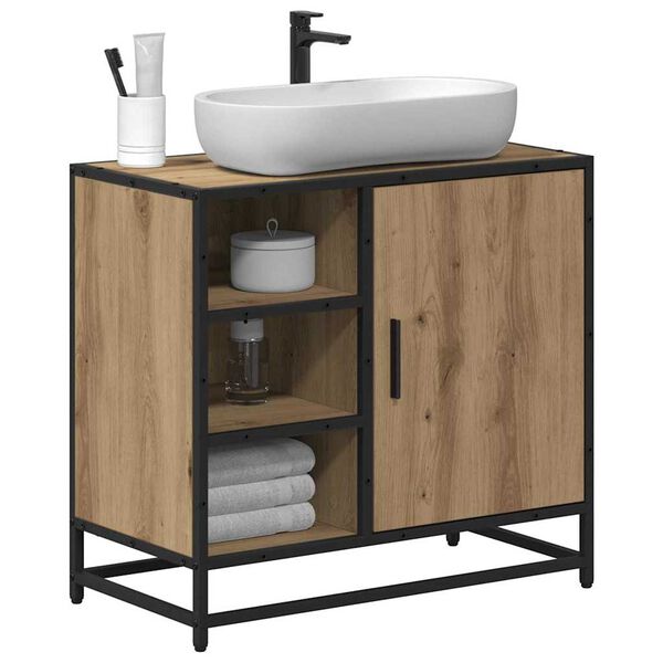 vidaXL Bathroom Cabinet Artisan Oak 65 x 33 x 60 cm Engineered Wood