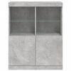 vidaXL Sideboard with LED Lights Concrete Grey 81x37x100 cm