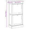 vidaXL Shoe Cabinet Grey 50x28x98 cm Paulownia Wood
