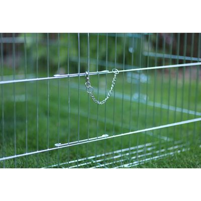 Kerbl Small Animal Outdoor Enclosure with Escape Barrier 230x115x70 cm Chrome