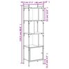 vidaXL Bookcase with Door Black 44.5x30x154.5 cm Engineered Wood