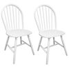 vidaXL Chair | Set of 2 | White | Rubber wood | Standard | Durable | Chair