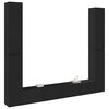 vidaXL 6 Piece TV Cabinet Set Black Engineered Wood