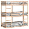 vidaXL Triple Bunk Bed without Mattress 80x200 cm Solid Wood Pine