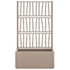 vidaXL Garden Planter with Trellis Light Brown 80x36x140 cm PP