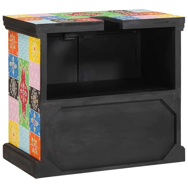 vidaXL Sink cabinet with Door Brown 60 x 35 x 55 cm Solid Mango Wood