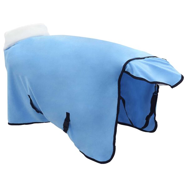 vidaXL Horse Blanket Full Aqua 85 cm Polar fleece