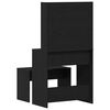 vidaXL Dressing Table Set Black oak 74.5 x 40 x 141 cm Engineered wood