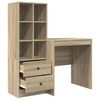 vidaXL Desk with Drawer 2 pcs Sonoma Oak