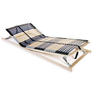 vidaXL Bed Base | Beechwood, Birch, Black | Solid beechwood frame, birch slats