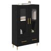 vidaXL Highboard with Drawer Black Oak 69.5 x 31 x 115 cm