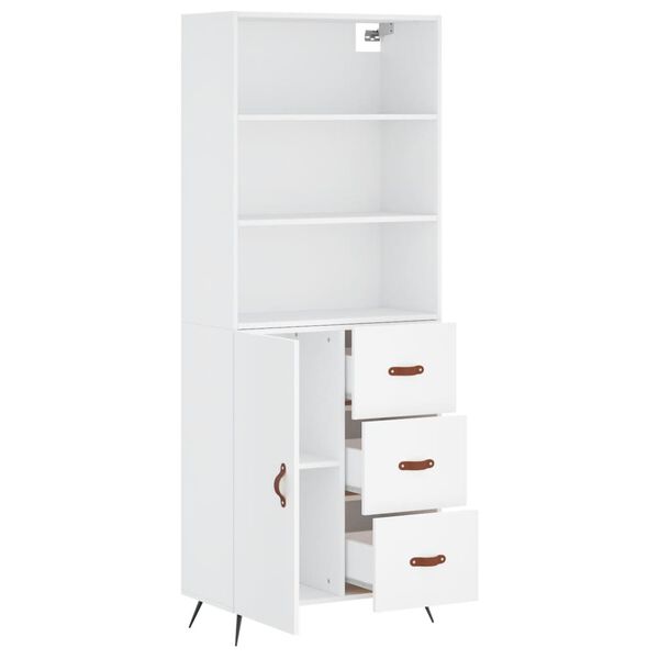 vidaXL Highboard White 69.5x34x180 cm Engineered Wood