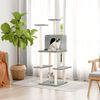 vidaXL Cat Tree with Sisal Scratching Posts Light Grey 144.5 cm