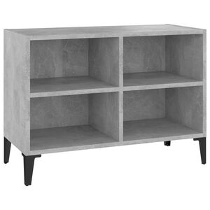 vidaXL TV Cabinet with Metal Legs Concrete Grey 69.5x30x50 cm