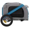 vidaXL Pet Bike Trailer Blue and Grey Oxford Fabric and Iron