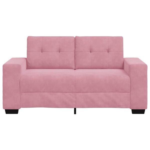 vidaXL Sofa Pink 160 x 80 x 82 cm Poly velvet