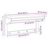 vidaXL Coat Rack Hill Honey Brown 90 x 35 x 41.5 cm Solid Pine Wood