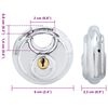 vidaXL Discus Locks with Keys 12 pcs Silver 6 x 2.3 x 6 cm