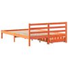 vidaXL Bed Frame without Mattress Wax Brown 120x190 cm Small Double Solid Wood Pine