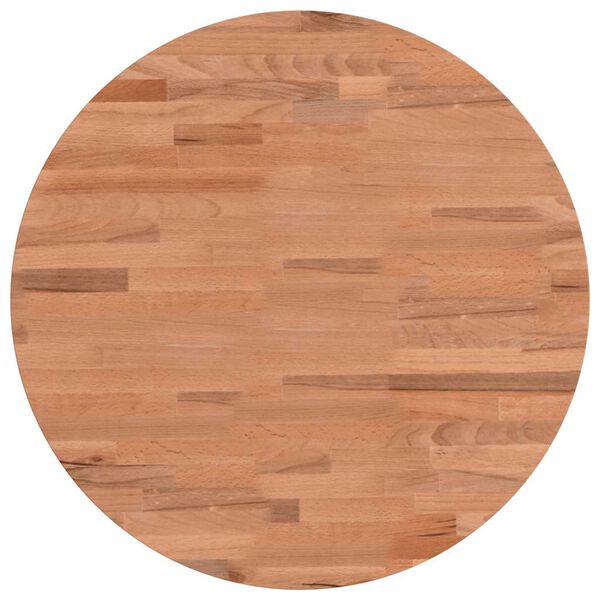 vidaXL Table Top &Oslash;50x4 cm Round Solid Wood Beech