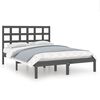 vidaXL Bed Frame without Mattress Grey 120x190 cm Solid Wood
