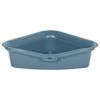 vidaXL Cat Litter Tray with Cover White and Blue 56x40x40cm PP