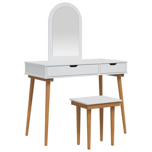 vidaXL Dressing Table Set FAUSKE 3 pcs White 100 x 50 x 143 cm