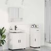 vidaXL Bathroom Furniture Set 3 pcs White Engineered wood & Metal