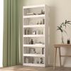 vidaXL Book Cabinet/Room Divider White 80x30x199.5 cm Solid Wood Pine