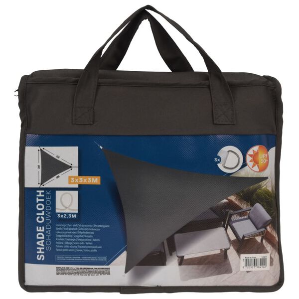 ProGarden Shade Cloth 3x3x3 m Grey Triangle