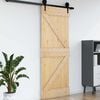 vidaXL Door NARVIK 80 x 210 cm Solid Pine Wood (Untreated) Natural