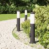 vidaXL Bollard Lights with Sensor&Outlet 3pcs 50 cm Stainless Steel IP44