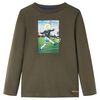 vidaXL Kids' T-shirt with Long Sleeves Khaki 104