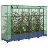 vidaXL Raised Bed with Greenhouse Cover Rattan Look 160x40x123 cm