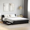 vidaXL Bed Frame with Drawers without Mattress Black 120x200 cm