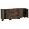 vidaXL Bathroom Furniture Set with Drawer 3 pcs Brown Engineered Wood