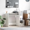 vidaXL Desk with Shelf White 106 x 40 x 88.5 cm Engineered Wood