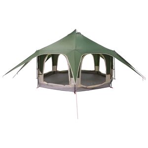 vidaXL Family Tent 5-Person Green 185T Polyester with PU Coating