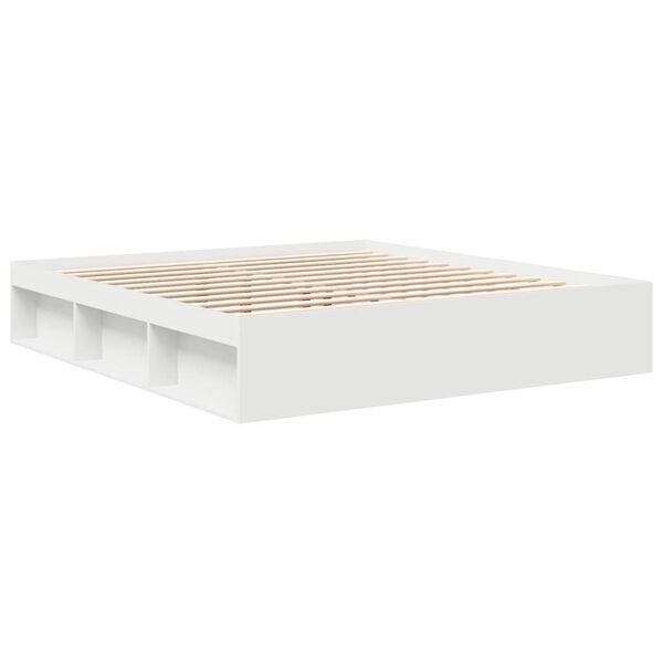 vidaXL Bed Frame without Mattress White 200x200 cm