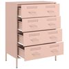 vidaXL Sideboard Pink 68x39x89 cm Steel