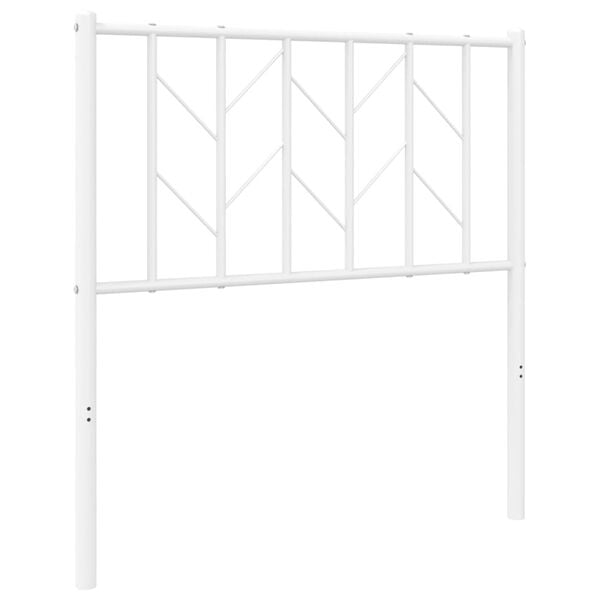 vidaXL Metal Replace Headboard White 80 cm