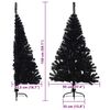vidaXL Artificial Pre-lit Christmas Tree Black 150 cm PVC
