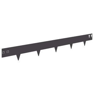 vidaXL Lawn Edging 20 pcs 100 x 12 cm Steel Black